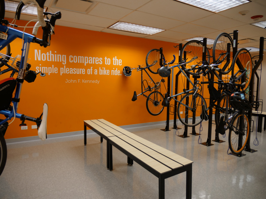 One LaSalle bike room