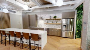 142 E. Ontario amenity center kitchen